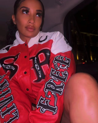 Saddle Up Cropped Faux Leather Jacket - French Kiss Couture