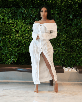 overseas dresses OVERSEAS VACATION MESH MIDI DRESS