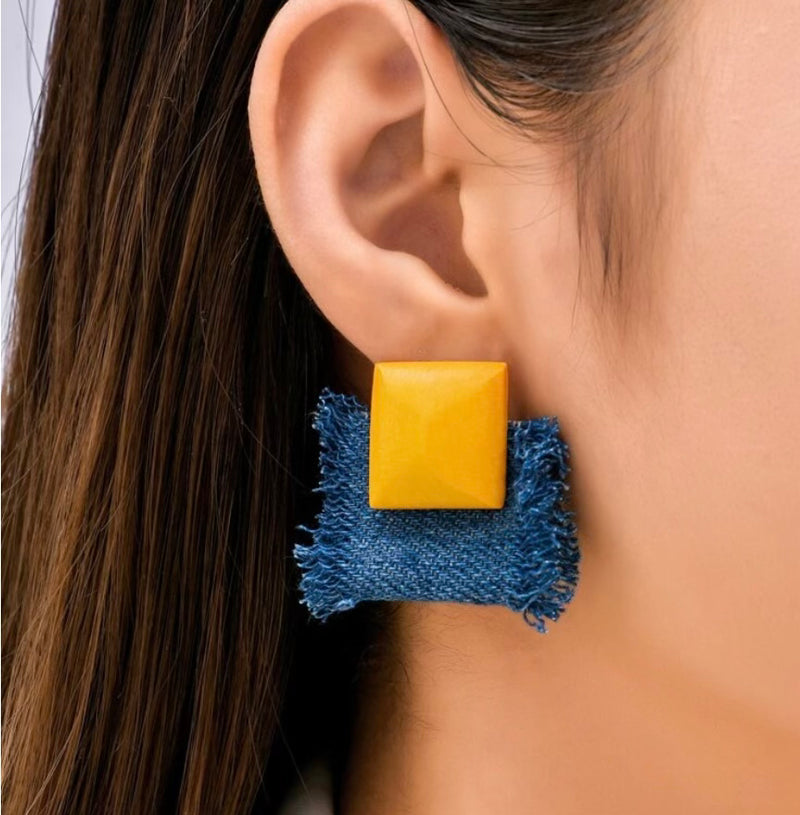 Denim Earring