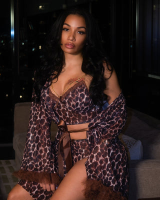 Leopard Love Robe Set - French Kiss Couture