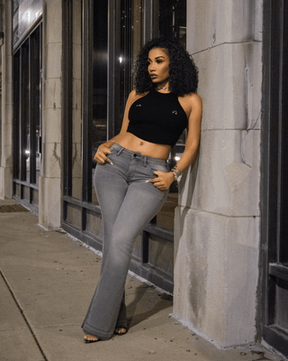 Raven Smoke Jeans - French Kiss Couture